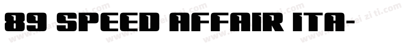 89 Speed Affair Ita字体转换